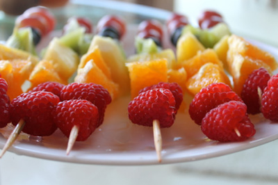 Fruit Kabobs Rainbow Fruit Kabobs Fresh & Fabulous Spring Wedding Ideas