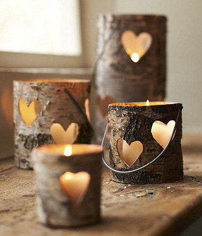 Romantic Outdoor Wedding Ideas heart votives Romantic Outdoor Wedding Ideas