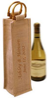 Personalized Jute Wine Bag