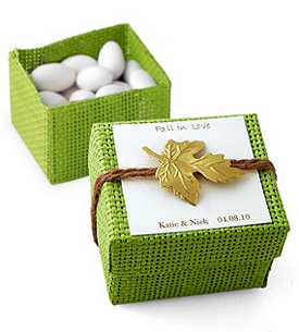 Fall in Love Leaf Favor Box leaf favor Fantastic Fall Wedding Ideas