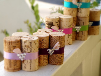 Planning A Casual Vineyard Wedding winecork favor Planning A Casual Vineyard Wedding