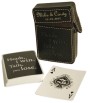 Black Playing Cards w/ Leather Case