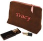 Personalized Suede Cosmetic Bag