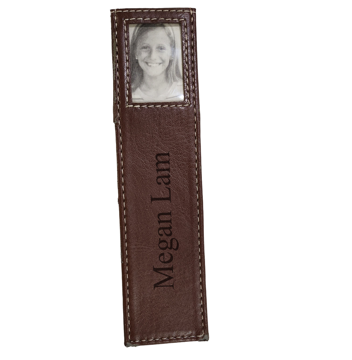 Brown Leather Photo Bookmark*