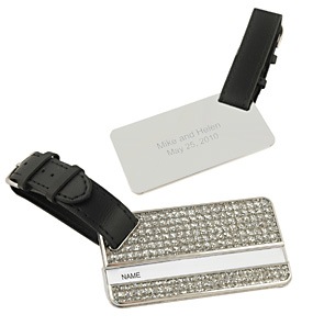 unknown Silver Diamond Luggage Tag