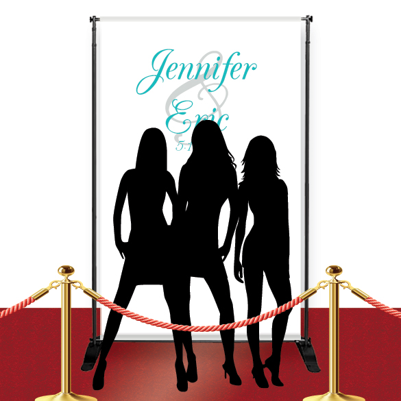 unknown Red Carpet Text Style Wedding Banner