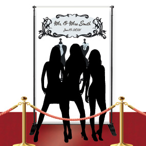 Mr. & Mrs. Custom Red Carpet Wedding Banner
