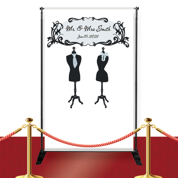 unknown Mr. & Mrs. Custom Red Carpet Wedding Banner
