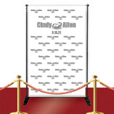Custom Red Carpet Wedding Rings Banner