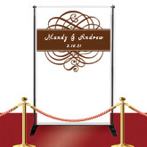 Custom Royal Flourish Wedding Banner