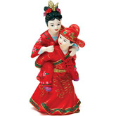 Hand Painted Porcelain Asian Cake Topper