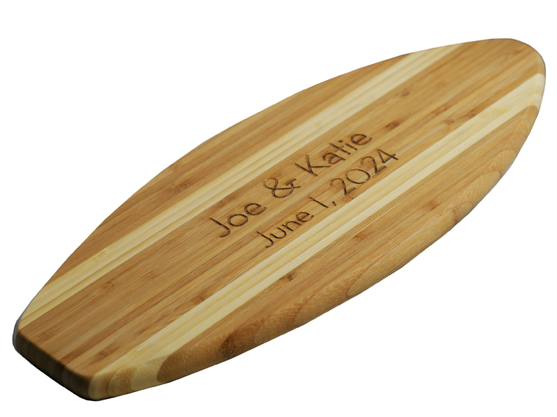 unknown Personalized Eco-Friendly Surfboard Bamboo Cutting Board