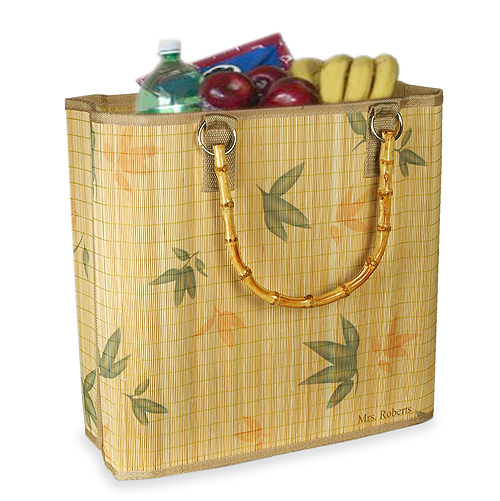 unknown Bamboo Leaf Shopping Tote Bag