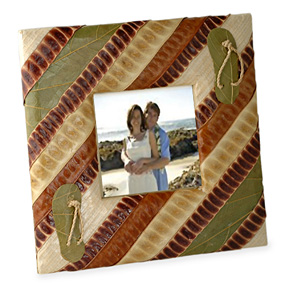 unknown Wedding By The Sea Beach Leaf Picture Frame