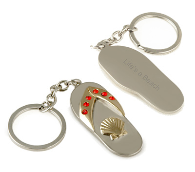 unknown Seashell Sandal Beach Keychain