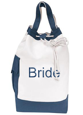 unknown Bridal Drawstring Workout Tote Bag