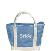 Bridal Blue Canvas Tote Bag