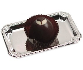 unknown Chocolate Heart Truffle With Silver Tray