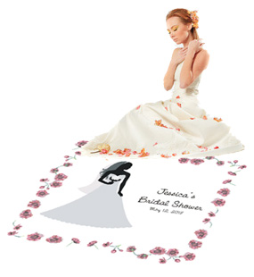 Flower Garden Bride Floor Decal