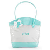 Embroidered Party Bride Leather Tote Bag