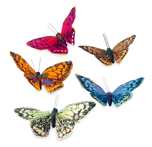 unknown Handmade Rainbow Garden Magnetic Butterflies (Set of 10)