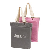 Washed Denim Tote Bag