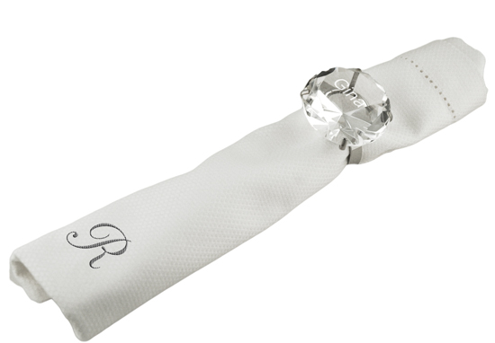 unknown Crystal Diamond Ring Paperweight (Napkin Ring)