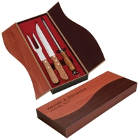 Yin-Yang Wooden Handled Stainless Steel Carving Knife Set*