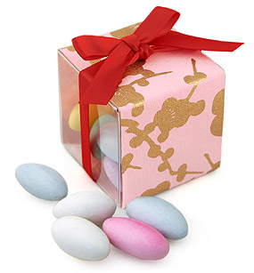 Gold Cherry Blossom Favor Box