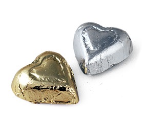 unknown Foiled Chocolate Hearts (1 pound)