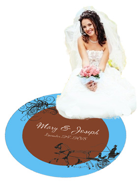 Cinderella Wedding Carriage Dance Floor Decal