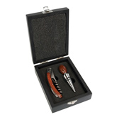 Classic 2 Piece Wine Set in Black Wood Box