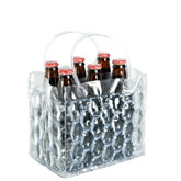 Clear Six Pack Bottle Ice Cooler