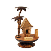Handmade Wooden Tree Hut On Coconut Shell