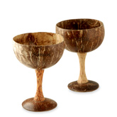 Handmade Personalized Coconut Wine Glass