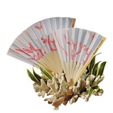 Bamboo Beach Coral Wedding Fan