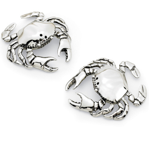 His & Hers Metal Beach Crab Salt & Pepper Shakers*