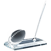 Crystal Football Pen Set Award