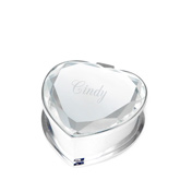 Silver Crystal Heart Jewelry Box