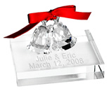 Crystal Wedding Bells With Stand