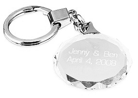 unknown Personalized Round Crystal Keychain