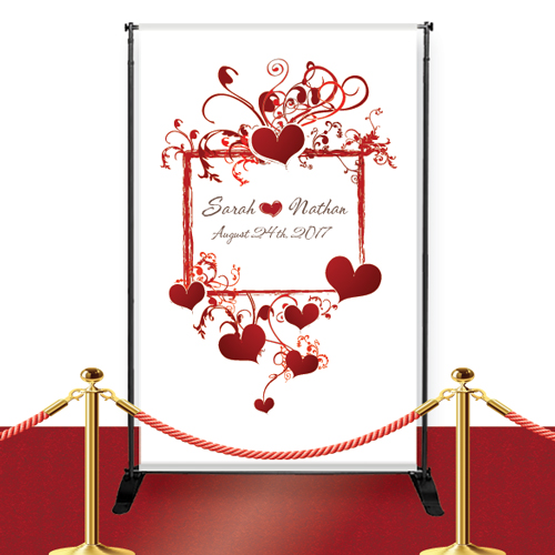 unknown Custom Heart Frame Wedding Banner