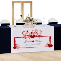 Custom Heart Frame Wedding Table Runner