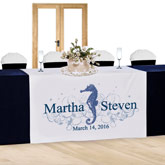 Custom Nautical Seahorse Beach Table Runner (New Arrival)