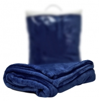 Personalized Navy Blue Utrasoft Plush Faux Mink Throw Blanket