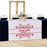 Floral Vine Personalized Wedding Table Runner
