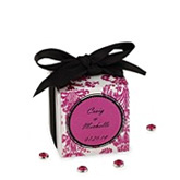 Personalized Damask Wedding Favor Box