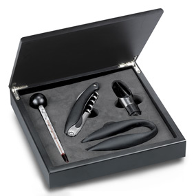 Dark Wood Wine Accessory Box (New Arrival)