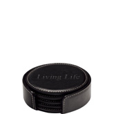 Round Leather Coasters Set