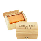 Eco-Friendly Bamboo Treasure Box Soap Favor - Available 6/15/13